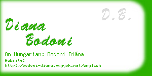 diana bodoni business card