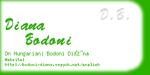 diana bodoni business card
